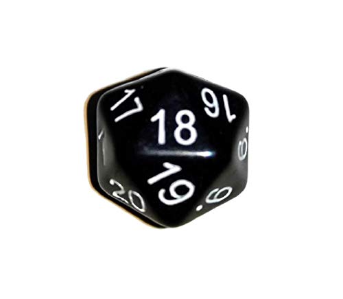 Black With White Numbers D20 Initiative Advantage Die For Role-Playing Games. 20 Sided Rpg Dice #TOP5