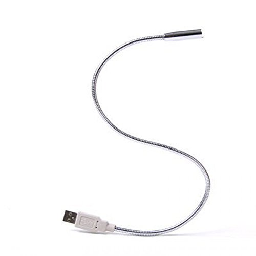 DZT Portable Flexible Mini USB 1 LED Light USB Lamps for PC Notebook Laptop Silver