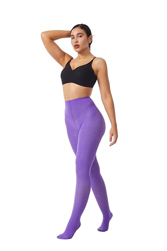 Image of Frola Semi Opaque Tights for Women 40 Denier Matte Solid Color Pantyhose Soft Stockings Nylons Under Dress