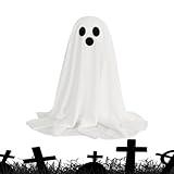 Jeruytgh ハロウィン ゴースト デコレーション - ゴースト デコレーション 家庭用 ライト付き | 不気味な置物フィギュア机用飾り、テーブル・秋・壁・窓・庭・ポーチ・ドア・展示用