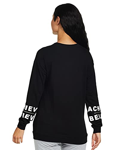 Image of Max Women Cotton Printed Round Neck Sweatshirt