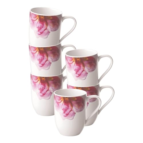 Villeroy & Boch Rose Garden Becher mit Henkel 6er Set 280ml