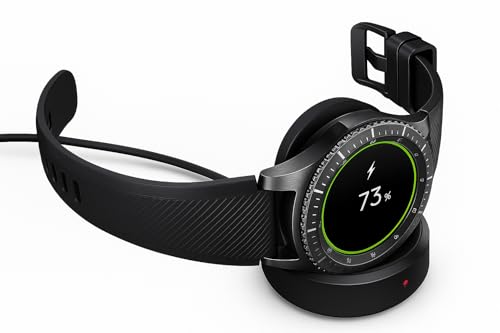 USPOT Gear S3 Charger, New Version Gear S3 Frontier/Classic Charging Dock for Samsung Gear S3 Frontier/Classic Smart Watch (Black)