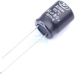 20 Pcs Aluminum Electrolytic Capacitor Dip 82uF 80V Dip 10x12mm ECG1BM820G12OTBVZC