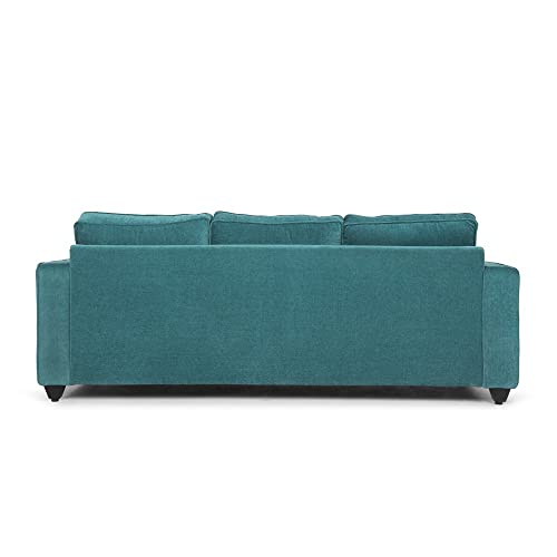Image of Wakefit Sofa Set | 3 Year Warranty | Sofa 5 Seater, 5 Seater Sofa for Living Room, Wooden Sofa Set, Sofa Set 3+2 Seater - Napper(Malphino : Malibu Green)