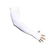 N-rit Compression Cooling Arm Sleeves for Men and Women, UV Sun Protection, Ideal for All Sports and Activities [White Fingerless]