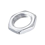 MECCANIXITY Hex Nuts, 9mm Screw Thread Hexagon Jam Nut Lock Fasteners for 1/8IP Lamp Pipe Rod, Galvanized Iron Pack of 100