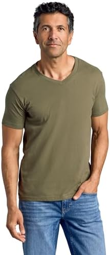 True Classic Mens V Neck T Shirts – Cotton V Neck Shirts for Men, V-Neck Mens T-Shirts and Undershirts for Men Pack/Singles