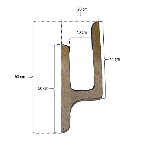 Rack Para 1 Prancha de Surf Quadro - Horizontal - Madeira