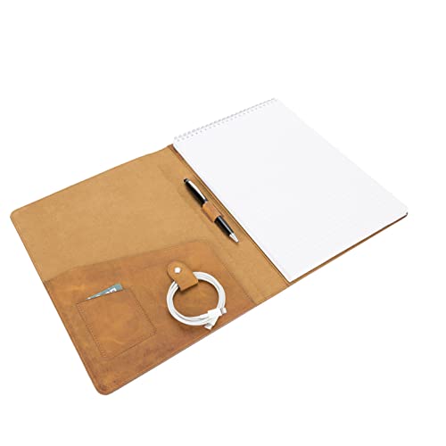 Bayelon Genuine Leather Padfolio | Portfolio Organizer For Men And Women | Professional A4 Writing Notebook For Business, Work And Home (Camel) #TOP11