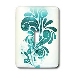 Plaque interrupteur turquoise 3dRose, l'atout chic pour votre salon moderne