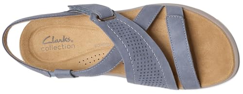Clarks Clarks Women's Maelynn Gem Sandal, Denim Blue Nubuck, 7.5