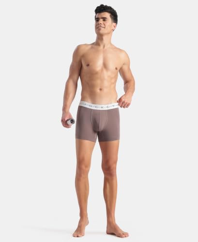 Image of Jockey NY16 Men's Super Combed Cotton Elastane Stretch Solid Trunk with Ultrasoft Waistband (Colors & Prints May Vary)