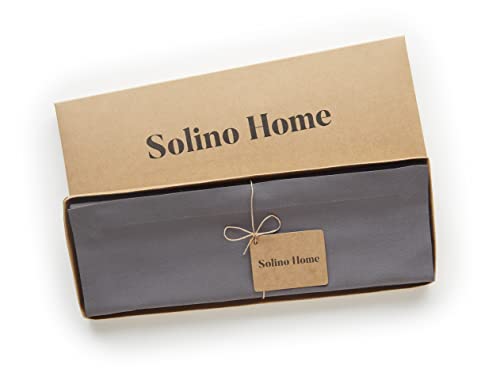 Solino Home Cotton Linen Placemats Grey – Set Of 4 Natural Fabric Tablemats 14 X 19 Inch – Dru Machine Washable Placemats For Summer, Dining, Kitchen, Banquet Party – Handcrafted #TOP3