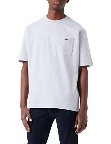 LACOSTE L!VE TH2748 Camiseta, Argent Chine/Blanc, S Unisex Adulto Cover