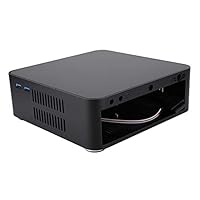 Mini-ITX-Gehäuse Desktop-PC-Gehäuse, HTPC-Gehäuse klein für den Heimgebrauch für Spiele(Schwarz, USB3.0)
