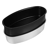Warmhm 2 Stück Nicht-Schicht-Schimmel Aluminium Kuchenform Käsekuchenpfanne Kuchenpfannen zum Backen Ovale Backform Backformen Antihaft Backkuchenpfannen ovale Pfanne Formen zum Backen