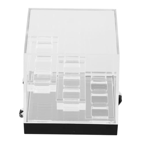 FUNOMOCYA Sturdy Acrylic Gemstone Stand 3 Tier Crystal Display Case for Home Decor and Collection Showcasing