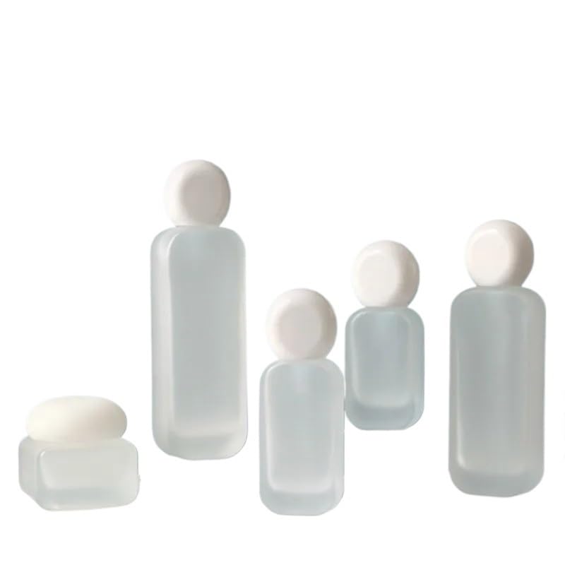 Zestaw szklanych słoików i butelek z rozpylaczem, 30-120 ml, pompka do balsamu, perfumy, toner, pusty pojemnik, przenośna butelka podróżna (butelka na balsam 120 ml)