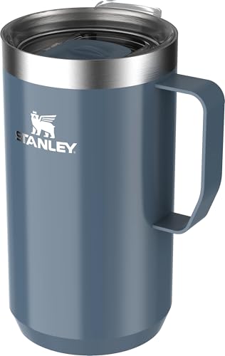 Image of STANLEY Everyday Camp Mug 24oz | Drink Through Lid | Cup for Coffee, Tea and Drinks | Insulated Stainless Steel Coffee Mug | BPA-Free | Tempest Gloss