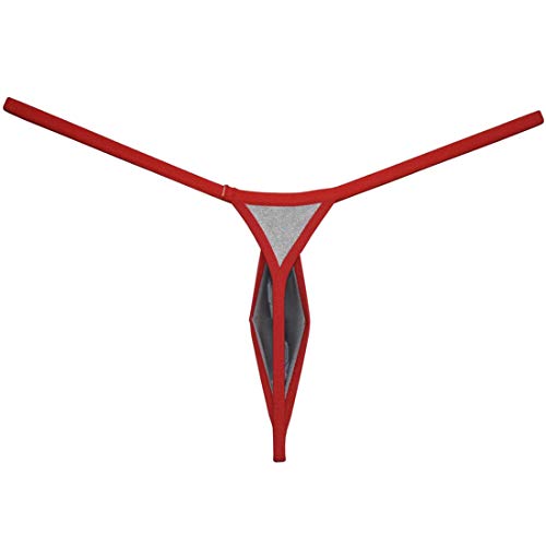 OROCOJUCO Men Shiny String Thong Pouch T-Back Satin Micro Bikini Border Underwear Jockstrap3