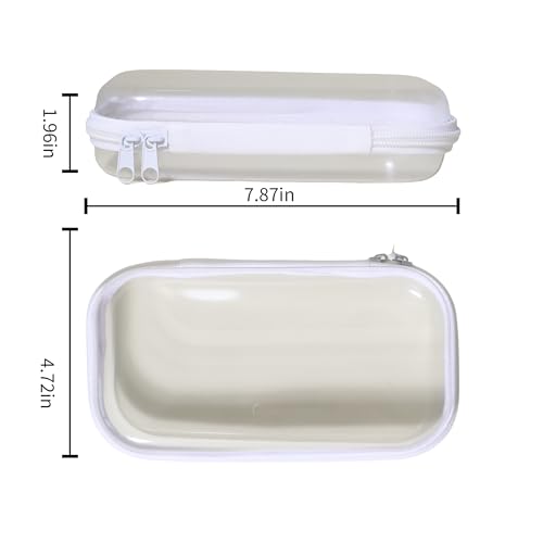 Image of 2-Pack Clear Hard Shell Zipper Case, Large & Small, Transparent, Durable Plastic, Ideal for Building Blocks, Puzzles, Cosmetics, Stationery