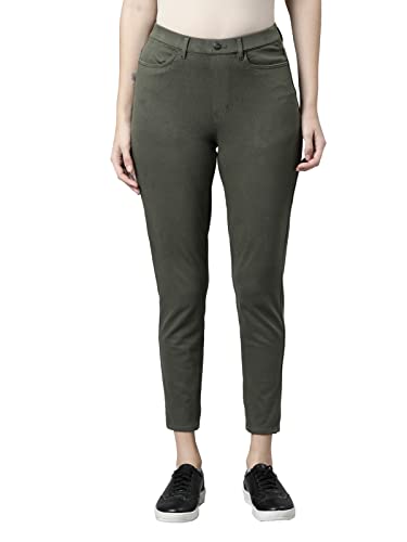 Image of GO COLORS Soft Cotton Blend Printed Jeggings Ankle Length for Women| Breathable, Mid Rise