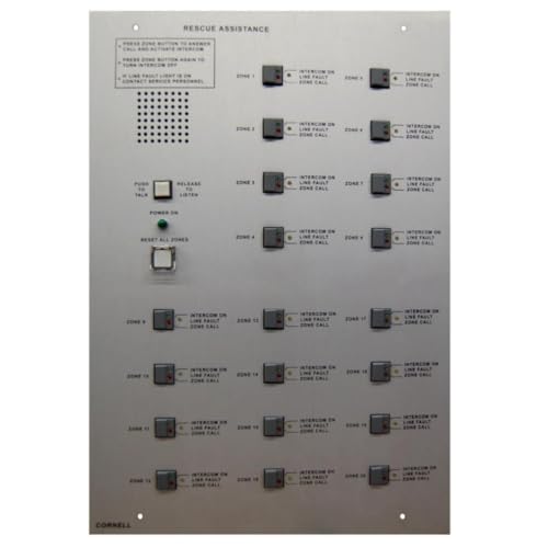 Alpha Communications A-4220 Audio Rescue Assistance System, 20-Zone; Clear 2-Way (Simplex) Voice Communication; Used with a Model 4201B/V (Anti-Vandal) or Model 4201B/VM Call-in Remote Stations