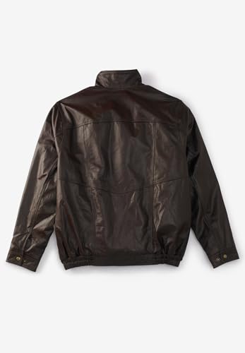 KingSize Men's Big & Tall Leather Bomber Jacket2