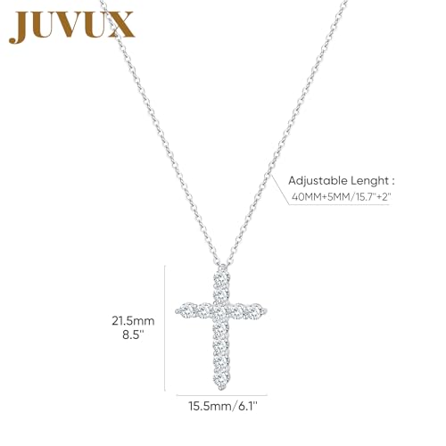 Cross Necklaces for Women 925 Sterling Silver 18K Gold Plated Cubic Zirconia Cross Pendant Necklace Simple Jesus Cross Necklace Cute Simulated Diamond Jewelry Religious Minimalist Gift3