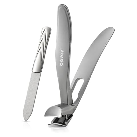 BEZOX Ergonomic Angled Head Toenail Clipper for Thick Nails Cover