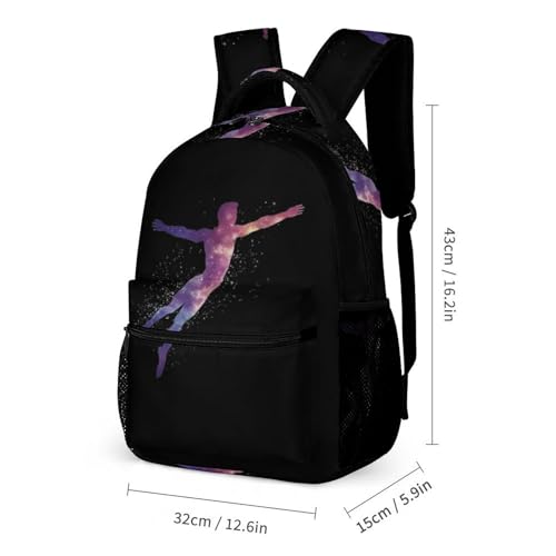 Gymnastics Man Cute Backpacks Set Lightweight Lunch Bag Aesthetic Pencil Cases for Travel Work2