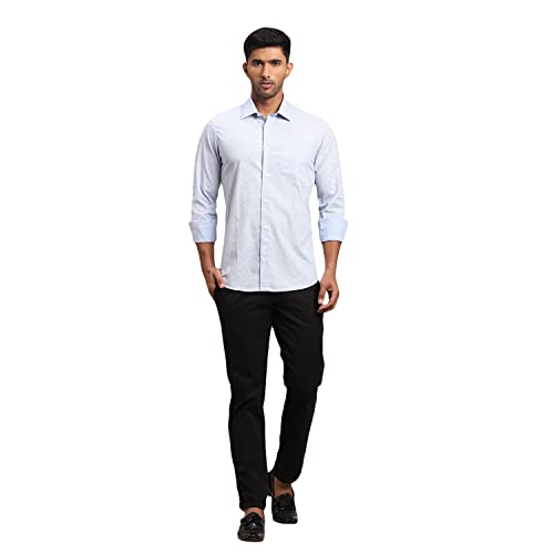 Image of Colorplus Men's Pure Cotton Print Pattern Contemporary Fit Spread Collar Full Sleeve Casual Shirt