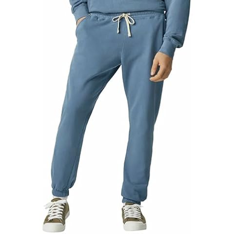 Comfort Colors Adult Lightweight Cotton Sweatpants with Pockets, Style G1469, Blue Jean, Small Cover