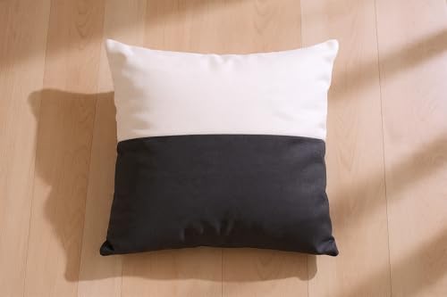 Image of Hotel Quality Premium Fibre Cushions | Cushion 16 inch x 16 inch | Pillow,Cushion,Cushions for, Cushion Pillow,Pillow,Cushions for Bed (Grey-White, 3)