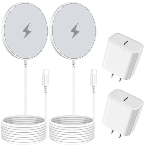 [Apple MFi Certified] Magnetic Wireless Charger for iPhone 16 Pro Max/16 Pro/15/14/13/12/Plus/AirPods 3/2/Pro 2, 6FT Magnet Charge for Apple Mag-Safe Charger Fast Wireless Charging, 2Pack