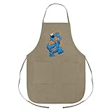 GRAPHICS & MORE Sesame Street Vintage Cookie Monster Apron with Pockets