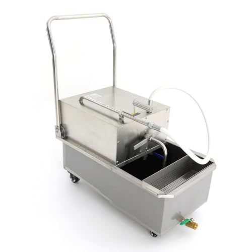 Máquina de filtro de aceite portátil de acero inoxidable, bomba de aceite de alto flujo para freír, ideal para uso en restaurantes y supermercados,