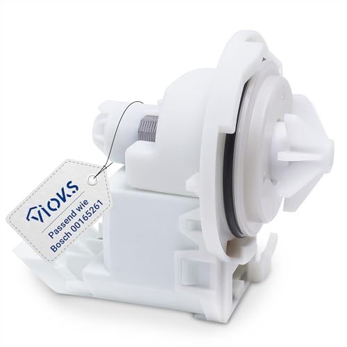 VIOKS Laugenpumpe Ablaufpumpe 30W Ersatz für BSH-Gruppe/Bosch/Siemens 00165261 Gorenje 793416 Küppersbusch 426460 Whirlpool-Gruppe 481236018503 - Solo-Pumpe für Spülmaschine Geschirrspüler