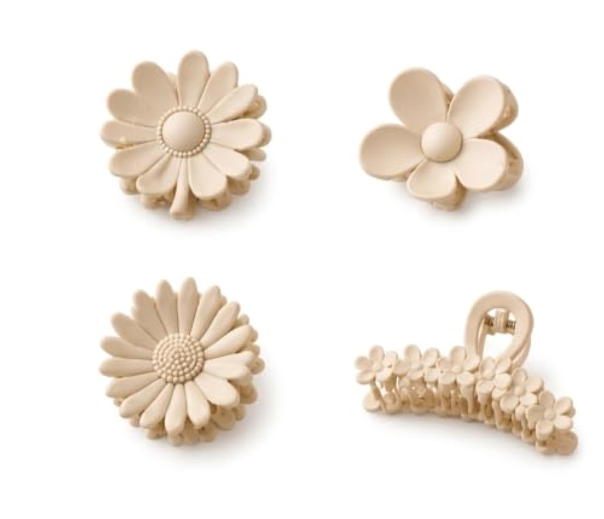 Matte Flower Hair Claw Clips for Women