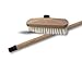 Balai brosse lave-pont 22 cm en PPL blanc | Manche bois 1,25 m | Monture bois | Pour laver récurer ponts terrasses carrelages sols tapis | Douille vissante plastique | Manche bois 1,25 m | Kibros 1111