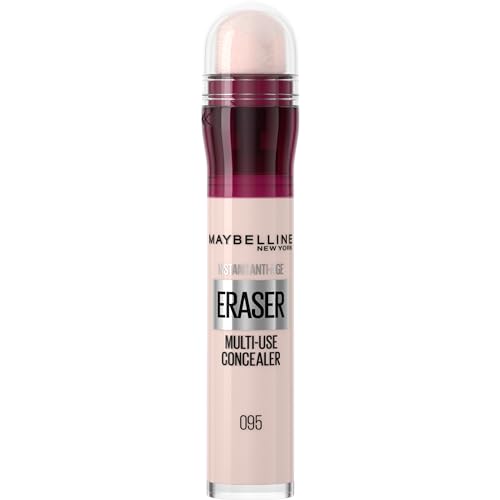 Maybelline Borrador corrector antiedad instantáneo para ojeras, arrugas y manchas, fórmula ultra mezclable, 95 Cool Ivory