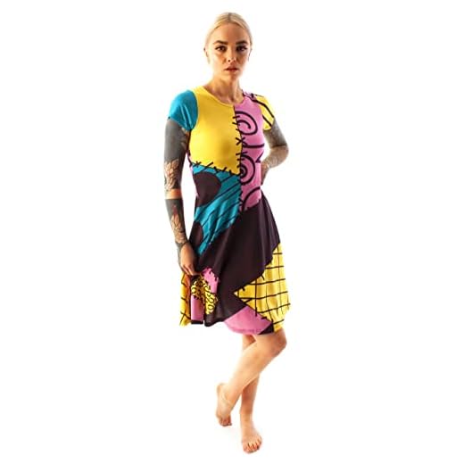 Pesadilla Antes de Vestir Traje de Manga Corta de Navidad de Sally Mujeres XL