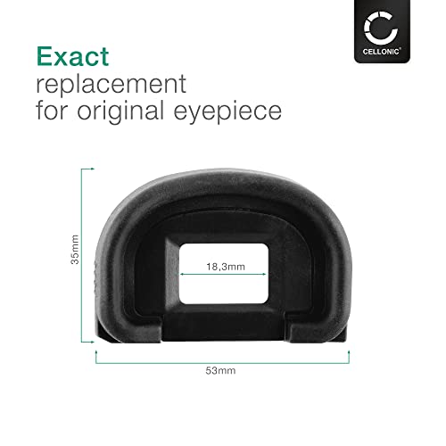CELLONIC Viewfinder Eyecup Compatible for EC/EC-II Silicone Replacement Anti-Glare EVF Eye Piece View Finder Cover Hood Cap - Image 4