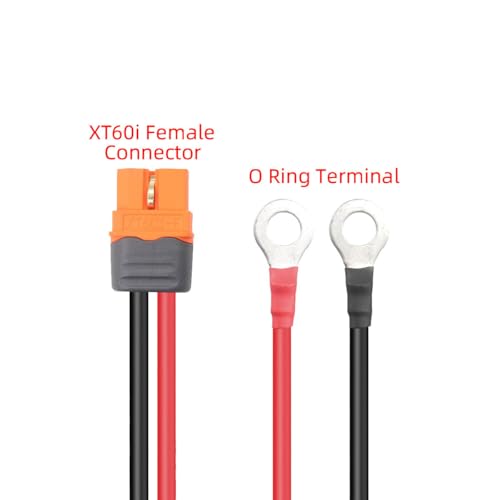 JINOARC XT60i para cabo terminal de anel O, mais de 9A, cabo de extensão 10AWG XT60i fêmea para cone