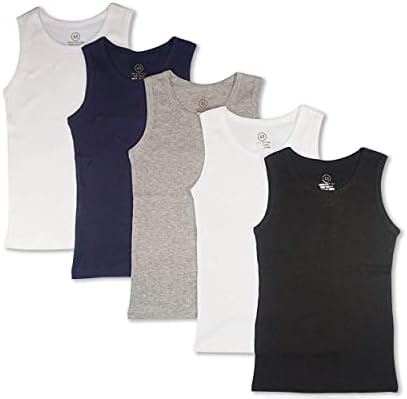 Studio 3 Little/Big Boys 5 Pack Rib Knit Tank Tops (4T-5T)