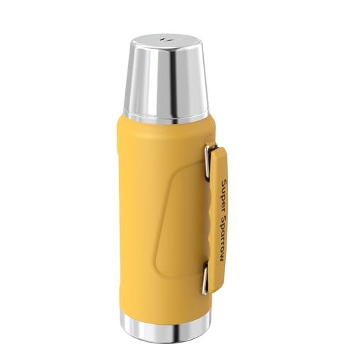 Super Sparrow Stainless Steel Water Bottle - 1500ml - Wide Mouth Vacuum Insulated Flask - BPA-Free ThermosBottle - Leakproof Lid Doubles as Cup