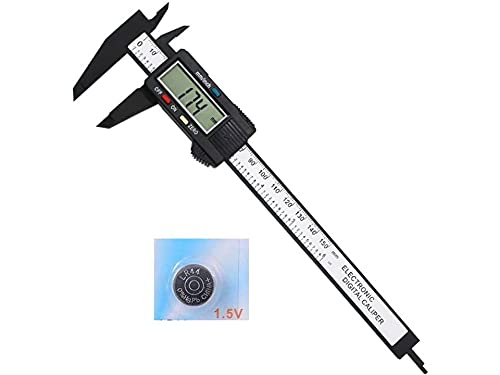 Oleander Mensi Electronic Carbon Fiber Composites Digital Vernier Caliper 6 inch -Vernier Caliper with LED Screen Digital Caliper
