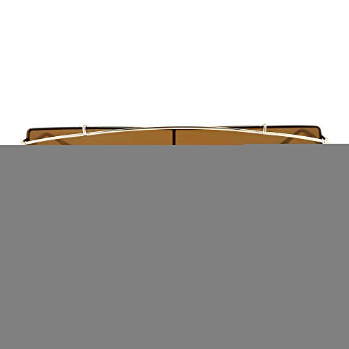 Super Wide Oversized Sunglasses Futuristic Wire Metal Flat Top Shades UV 4002