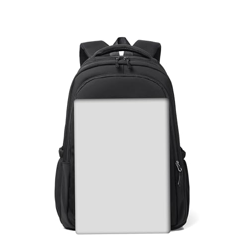 Water-Resistant Casual Backpack – Lightweight Travel Daypack with Laptop Compartment & Multi-Pocket Design (Black)3
